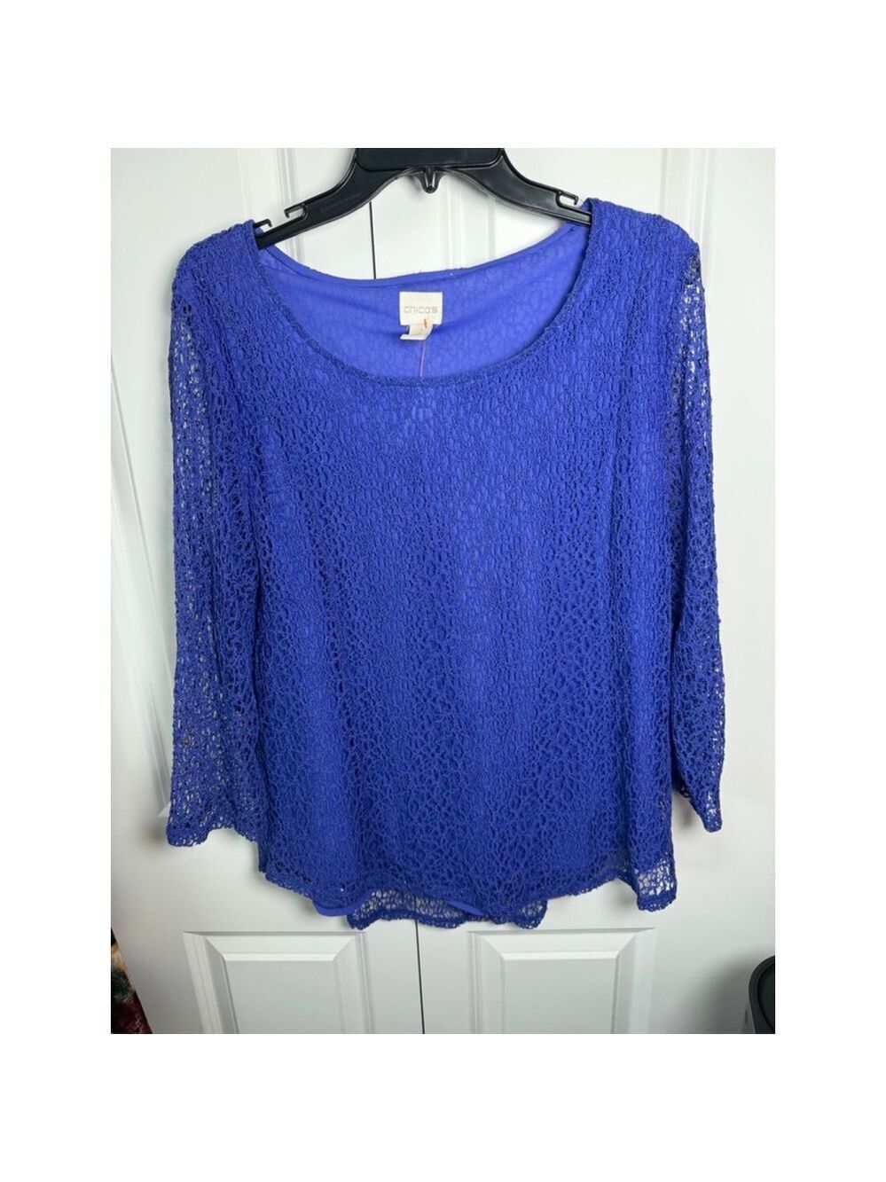 Chico's BlueLace Blouse Size L